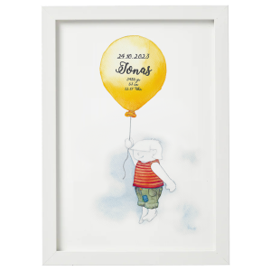 "JUNGE MIT LUFTBALLON" <br>Personalisierbares Bild