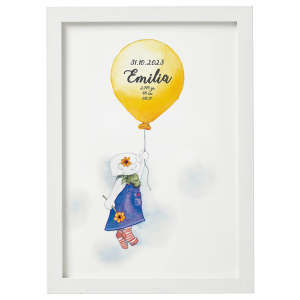 "MÄDCHEN MIT LUFTBALLON" <br>Personalisierbares Bild
