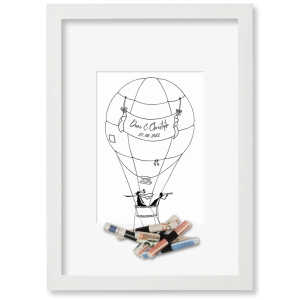 Geldgeschenk "BALLON", Personalisiertes Wandbild