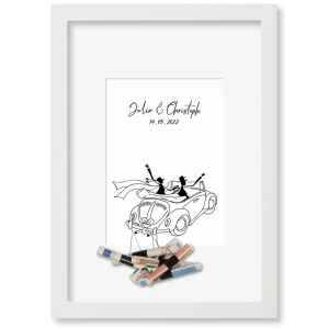 Geldgeschenk "Cabrio", Personalisiertes Wandbild