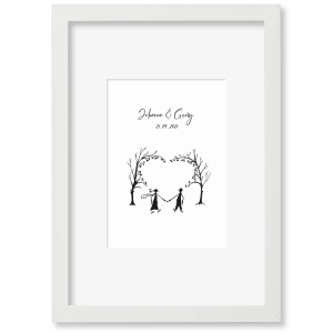 Liebespaar, Personalisiertes Wandbild