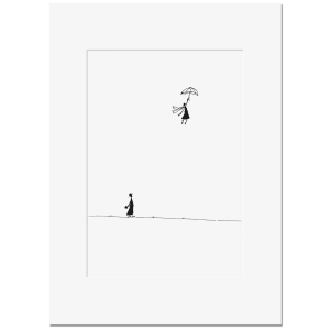FLIEGENDER SCHIRM <br>Kunstdruck 13x18