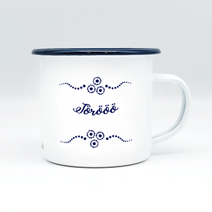 "TÖRÖÖÖ" MUNDART HÄFERL<br>Emaille weiß/blau