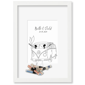 Geldgeschenk "BULLI", Personalisiertes Wandbild
