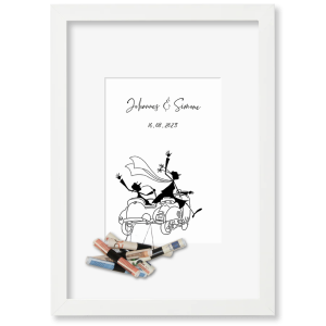 Geldgeschenk "PIAGGIO", Personalisiertes Wandbild