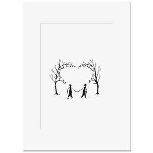 LIEBESPAAR MANN & MANN <br>Kunstdruck 13x18