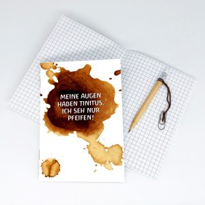 Notizheft<br>"MEINE AUGEN HABEN TINITUS. ICH SEH NUR PFEIFEN"