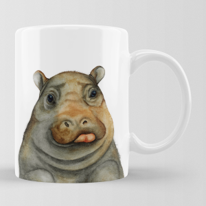 Personalisierbare Keramik-Tasse "NILPFERD"