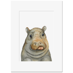 Mini ArtPrint "NILPFERD"