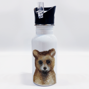 Personalisierbare Edelstahl-Trinkflasche "BRAUNBÄR"