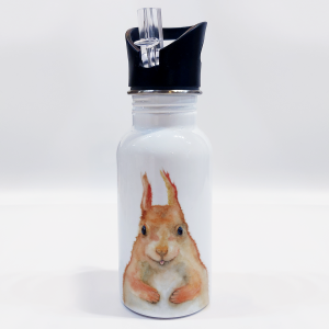 Personalisierbare Edelstahl-Trinkflasche "EICHHÖRNCHEN"