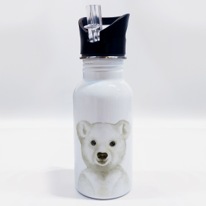 Personalisierbare Edelstahl-Trinkflasche "EISBÄR"