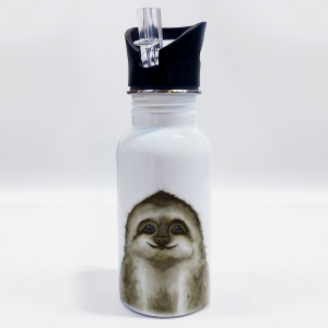 Personalisierbare Edelstahl-Trinkflasche "FAULTIER"