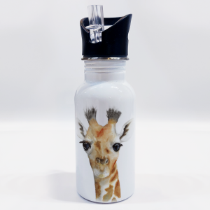 Personalisierbare Edelstahl-Trinkflasche "GIRAFFE"