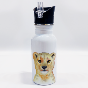 Personalisierbare Edelstahl-Trinkflasche "LEOPARD"