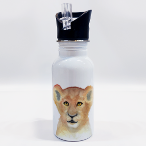 Personalisierbare Edelstahl-Trinkflasche "LÖWE"