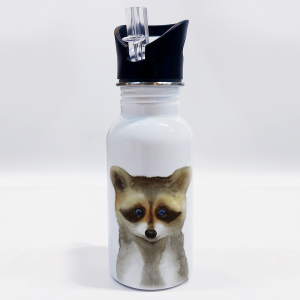 Personalisierbare Edelstahl-Trinkflasche "WASCHBÄR"