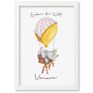 "EROBERE DIE WELT" <br>Personalisierbares Bild