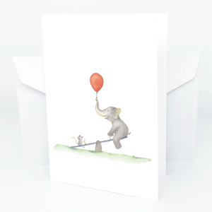 Der Kleine Elefant - Wippe <br>Grusskarte