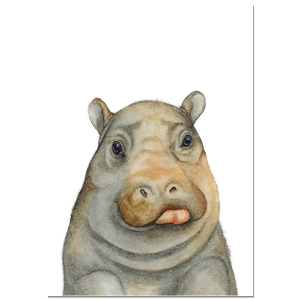 Mini Poster "NILPFERD"