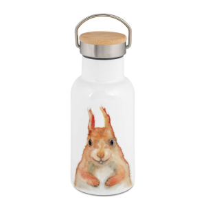 Personalisierbare Edelstahl-Thermosflasche "EICHHÖRNCHEN"