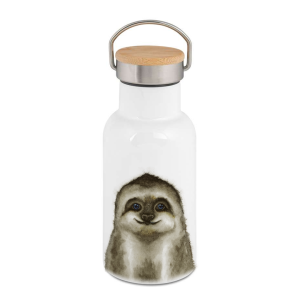 Personalisierbare Edelstahl-Thermosflasche "FAULTIER"