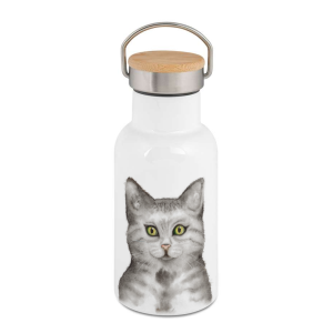 Personalisierbare Edelstahl-Thermosflasche "KATZE"