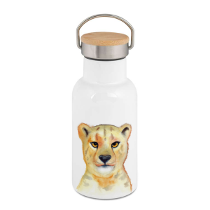 Personalisierbare Edelstahl-Thermosflasche "LEOPARD"
