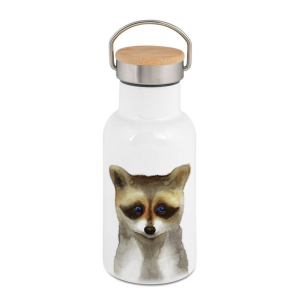 Personalisierbare Edelstahl-Thermosflasche "WASCHBÄR"