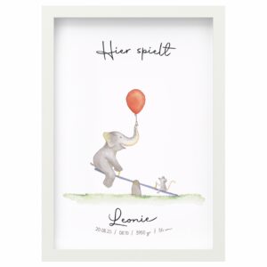 <strong>HIER SPIELT...</strong> <br>Personalisiertes Wandbild für lebenslustige Kinder